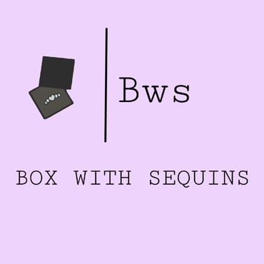 Box with sequins