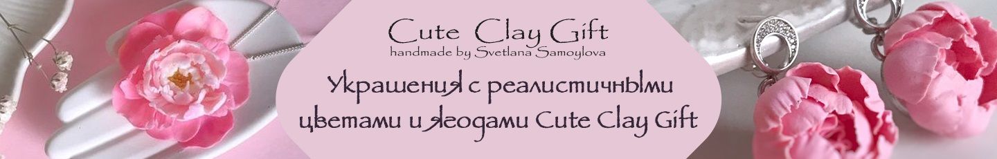 Серьги и кольца Cute Clay Gift